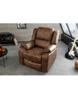 FOTEL HOLLYWOOD EKOSK&Oacute;RA BRĄZOWY