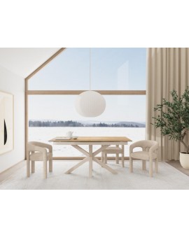 ST&Oacute;Ł ROZKŁADANY HEAVEN 168/210X90CM CERAMIKA DZIKI DĄB