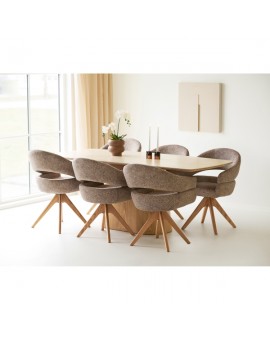 ST&Oacute;Ł NOLI 200x90CM TRAWERTYN JESION