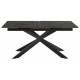 STÓŁ ROZKŁADANY IRWINE 168-210X90 CM CERAMIKA CZARNA