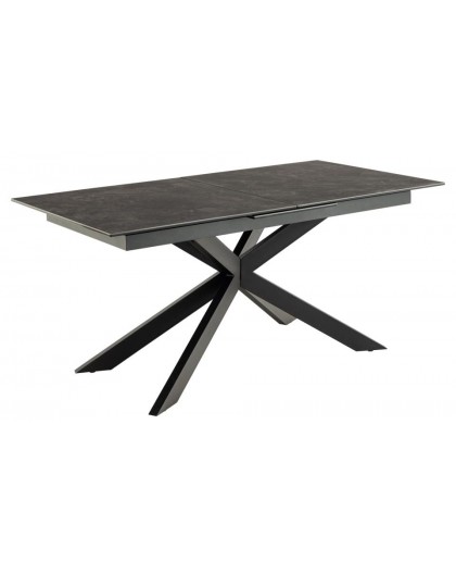 STÓŁ ROZKŁADANY IRWINE 168-210X90 CM CERAMIKA CZARNA