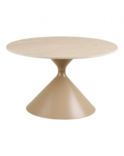 STOLIK KAWOWY ANNECY 70CM CERAMIKA BEŻOWY