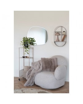 FOTEL OBROTOWY MESSINA JASNOSZARY BOUCLE