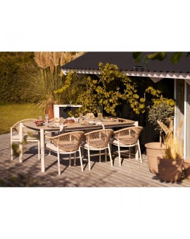 ST&Oacute;Ł OGRODOWY ABELA 200x100CM BEŻOWY