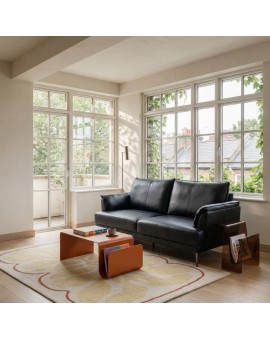 SOFA 3-OSOBOWA SOUL SK&Oacute;RA CZARNA