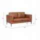 SOFA 2-OSOBOWA VALENCIA SKÓRA BRĄZOWA