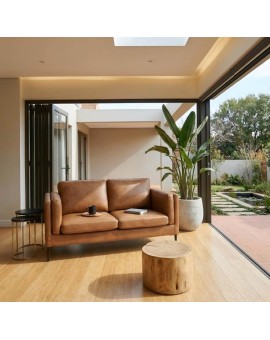 SOFA 2-OSOBOWA VALENCIA SK&Oacute;RA BRĄZOWA