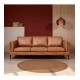 SOFA 3-OSOBOWA VALENCIA SKÓRA BRĄZOWA