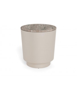 STOLIK KAWOWY CANGAS 45x51,5 CM BEŻOWY MARMUR