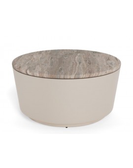 STOLIK KAWOWY CANGAS 80x41,5 CM BEŻOWY MARMUR