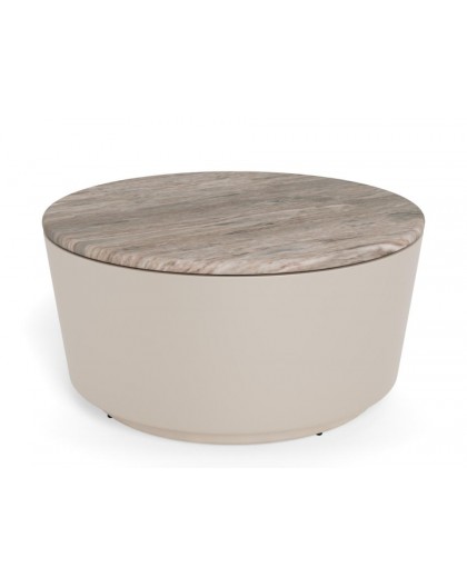 STOLIK KAWOWY CANGAS 80x41,5 CM BEŻOWY MARMUR