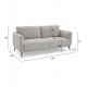 SOFA 3-OSOBOWA SELENA SZARA