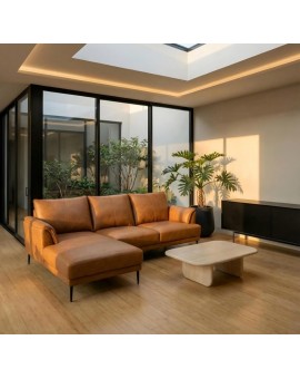 NAROŻNIK SOUL SK&Oacute;RA BRĄZOWY LEWY