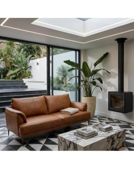 SOFA 3-OSOBOWA SOUL SK&Oacute;RA BRĄZOWA