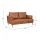 SOFA 2-OSOBOWA SOUL SKÓRA BRĄZOWA