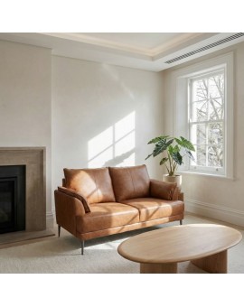 SOFA 2-OSOBOWA SOUL SK&Oacute;RA BRĄZOWA