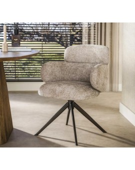 KRZESŁO OBROTOWE HERB II BEŻOWE