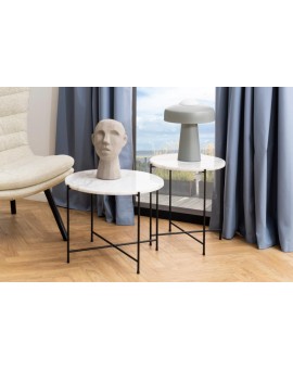 STOLIK KAWOWY AVILA 52 CM MARMUR BIAŁY