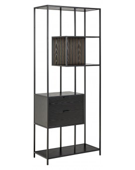 REGAŁ SEAFORD II 77X35 CM CZARNY