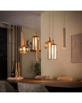 LAMPA WISZĄCA DORUK METALOWA BEŻOWA