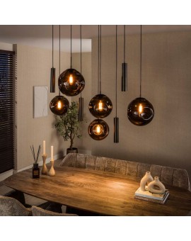 LAMPA WISZĄCA NOTTE SZKŁO BRĄZOWE