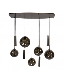 LAMPA WISZĄCA NOTTE SZKŁO BRĄZOWE