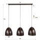 LAMPA WISZĄCA FERIT II METALOWA BRĄZOWA