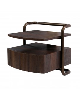 SZAFKA NOCNA DAMLA 39X35 CM DĄB BRAZOWY