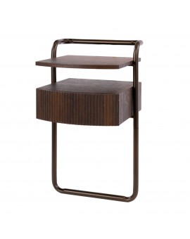 SZAFKA NOCNA DAMLA II 39X35 CM DĄB BRĄZOWY