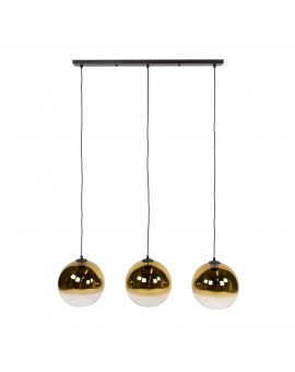 LAMPA WISZĄCA HENRIS SZKŁO ZŁOTO CIENIOWANE