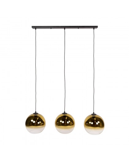 LAMPA WISZĄCA HENRIS SZKŁO ZŁOTO CIENIOWANE