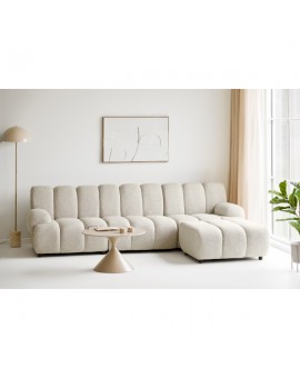 NAROŻNIK TAZA BEŻOWY 276x175CM PRAWY