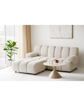 NAROŻNIK TAZA BEŻOWY 190x175CM LEWY