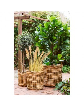 ZESTAW KOSZY DEKORACYJNYCH BURTON RATTAN- 3SZT