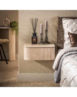 SZAFKA NOCNA TIAGO 45X40 CM CERAMICZNA BEŻOWA