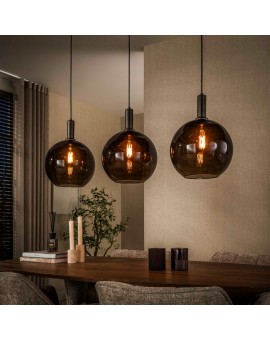 LAMPA WISZĄCA ICARDI SZKŁO BRĄZOWE