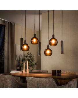 LAMPA WISZĄCA ICARDI I SZKŁO BRĄZOWE