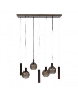 LAMPA WISZĄCA ICARDI I SZKŁO BRĄZOWE