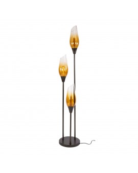LAMPA PODŁOGOWA BROOME SZKLANA ZŁOTA CIENIOWANA