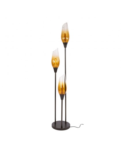 LAMPA PODŁOGOWA BROOME SZKLANA ZŁOTA CIENIOWANA