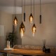 LAMPA WISZĄCA BROOME SZKLANA ZŁOTA CIENIOWANA