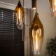 LAMPA WISZĄCA BROOME SZKLANA ZŁOTA CIENIOWANA