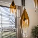 LAMPA WISZĄCA BROOME SZKLANA ZŁOTA CIENIOWANA