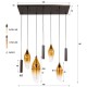LAMPA WISZĄCA BROOME SZKLANA ZŁOTA CIENIOWANA