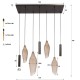 LAMPA WISZĄCA BROOME SZKLANA BEŻOWA