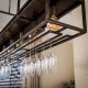 LAMPA WISZĄCA FANALE METALOWA BRĄZOWA