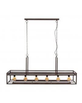 LAMPA WISZĄCA FANALE METALOWA BRĄZOWA