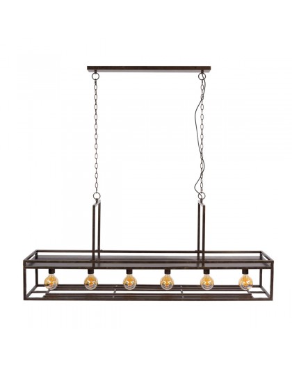 LAMPA WISZĄCA FANALE METALOWA BRĄZOWA