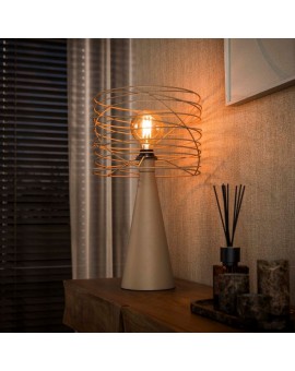 LAMPA STOŁOWA CLEO METALOWA BEŻOWA