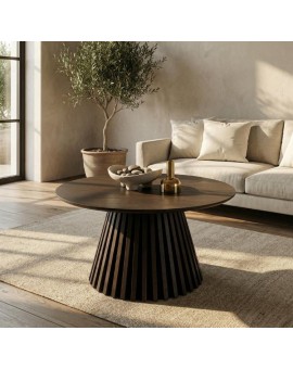 STOLIK KAWOWY SVENDBORG 80 CM DĄB BRĄZOWY